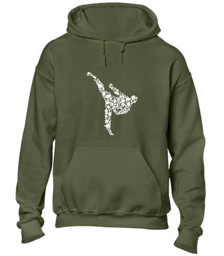 Taekwondo silhouette hoody - silhouette,