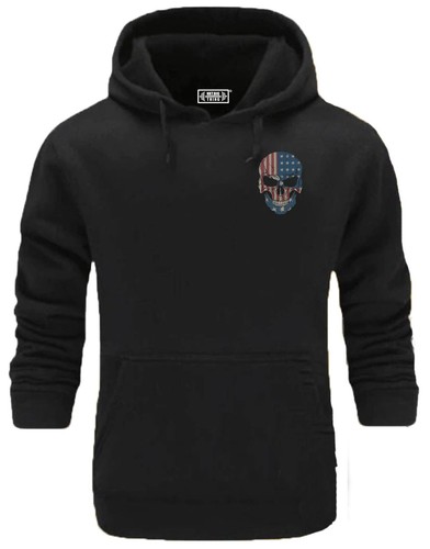 American skull pocket hoodie - skull,