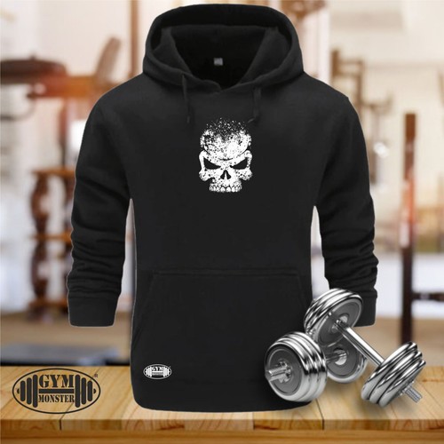 Skull hoodie gym - skull,