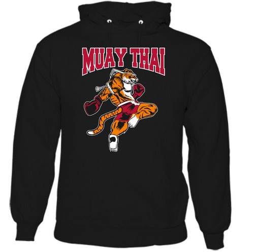 Mens muay thai tiger hoodie - muay,