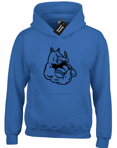 Rhino muscles hoody hoodie gym - rhino,