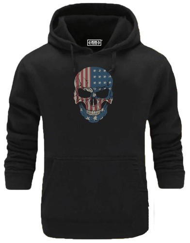 American skull hoodie - skull, gym