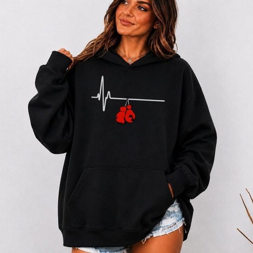 Boxing gloves heartbeat hoodie - heartbeat,